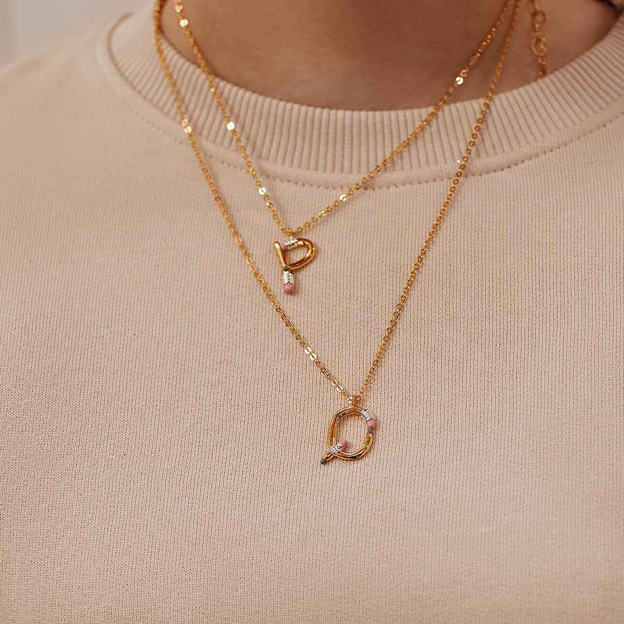 Pencil P Necklace - School Collection