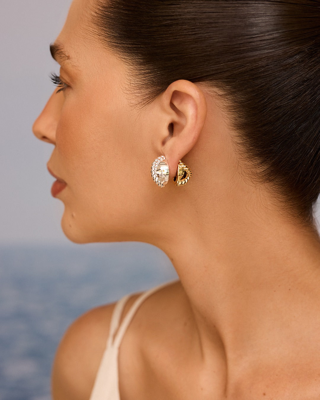 Laço Do Mar Bicolor Earring - Almar Collection