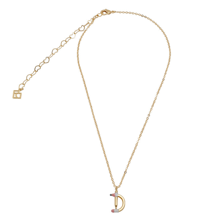 Pencil D Necklace - School Collection