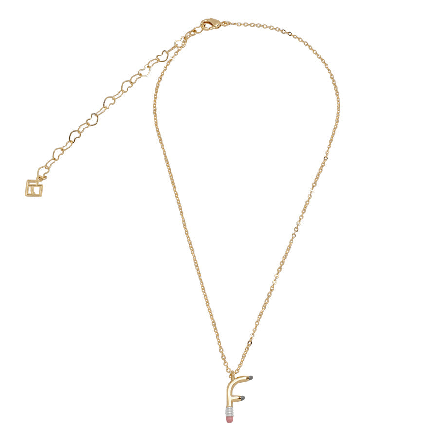 Pencil F Necklace - School Collection