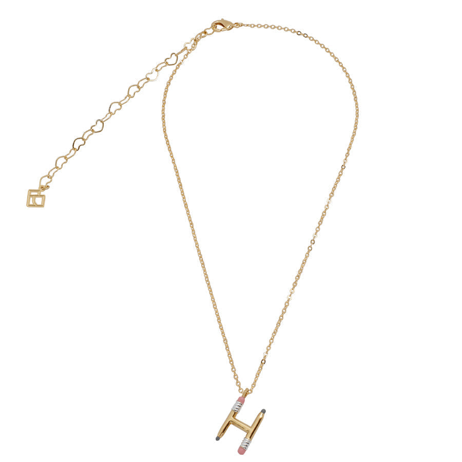 Pencil H Necklace - School Collection