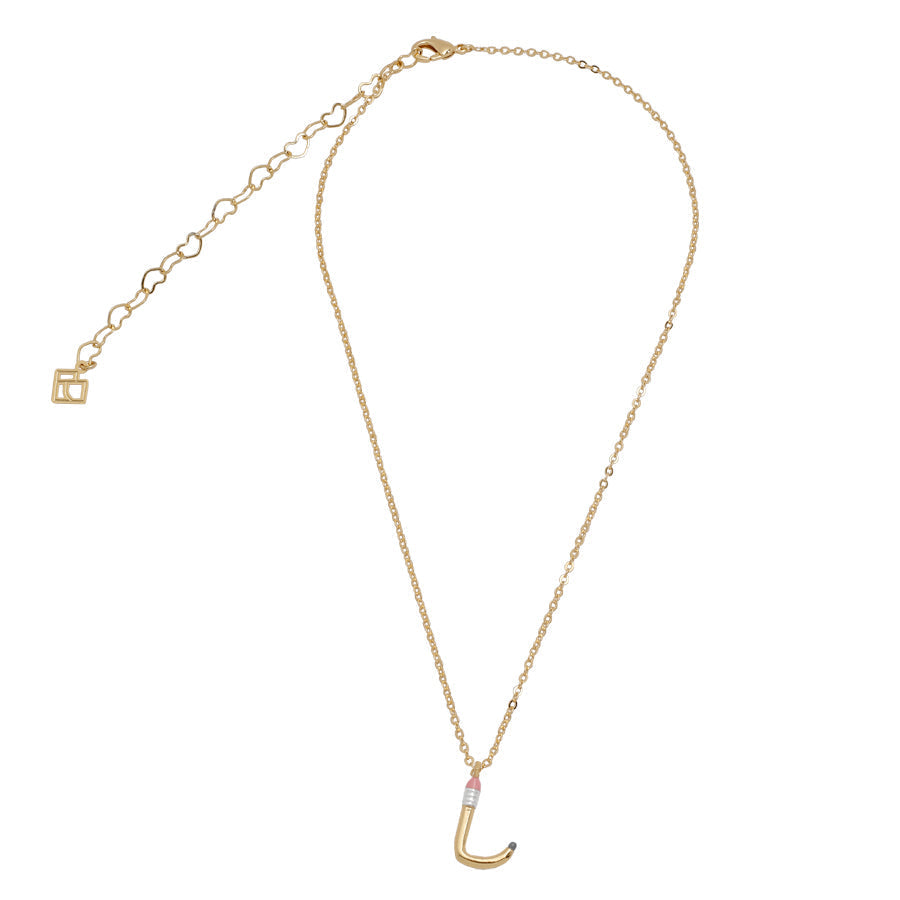 Pencil L Necklace - School Collection