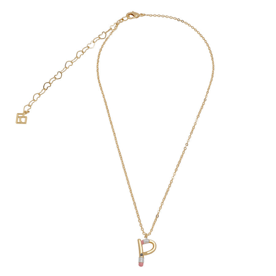 Pencil P Necklace - School Collection