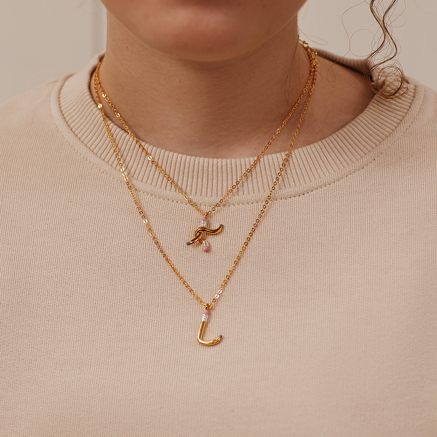 Pencil K Necklace - School Collection