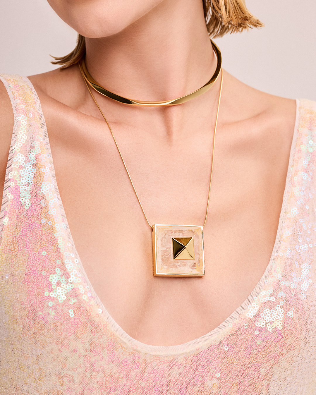 Vértice L Necklace - Faces Collection
