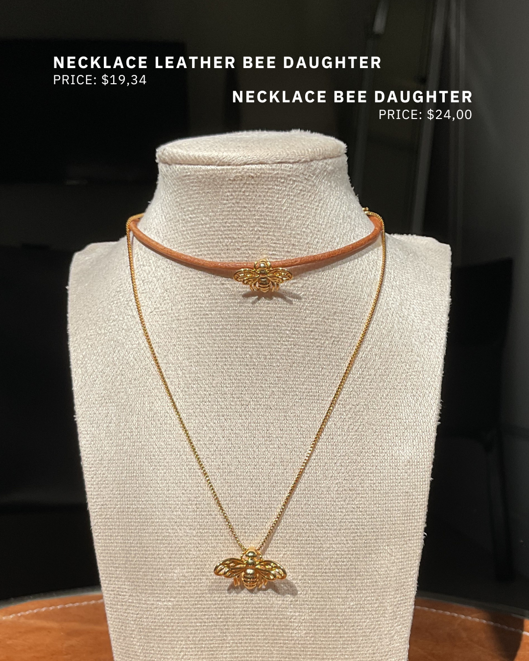 Abelha Leather (Daughter) Necklace - Abelha Collection